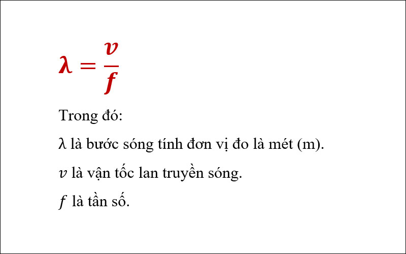 Công thức tính bước sóng theo tần số